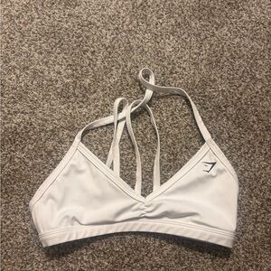 Gymshark White Strappy Sports Bra